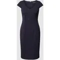 Produktbild: comma Knielanges Kleid mit V-Ausschnitt in Marine, Größe 36