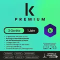 Produktbild: K PREMIUM Total Security 2026 3 Geräte 1 Jahr | VPN Passwort Manager 2027 GEN