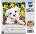 Produktbild: Vervaco Kreativset Vervaco PN-0190869 Knüpfkissen Westie mit Osterglocken, (Set, Vervaco embroidery Kit), Made in Europe