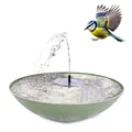 Produktbild: matches21 HOME & HOBBY Solar Springbrunnen Set mit 45 cm grüner Schale für den Außenbereich als Gartenbrunnen oder Vogeltränke
