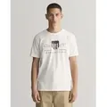 Produktbild: Gant für Herren. 2003199 Archiv Schild-T-Shirt weiß (XXL), Lässig, Baumwolle, Kurzarm, Nachhaltig