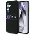 Produktbild: BMW Silikon Middle Tricolor Stripes MagSafe Hülle Samsung Galaxy S25 - Schwarz