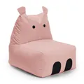 Produktbild: Lumaland Kindersitzsack Hippo Animal Design | Indoor & Outdoor Sitzsack für Kinder | Kombinierbar mit den Freunden der Animal Line Sitzsäcke | 80 x 70 x 65 cm [Pink]