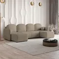 Produktbild: Masseno Ecksofa NUBERO mit Schlaffunktion U-Form, Sofa mit Bettkasten, Wohnzimmersofa, Couch, Soffa, Bettsofa, Couchgarnitur- Braun, NEVE 16 - Braun