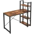 Produktbild: VASAGLE Schreibtisch, 120 x 120 x 76 cm, Vintage-Braun-Schwarz