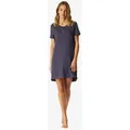 Produktbild: Schiesser Nachthemd kurzarm - Casual Essentials Nacht-hemd schlafmode sleepwear blau 5XL (50)