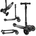 Produktbild: MoMi SAN 2-in-1 3-Rad-Kinderroller – höhenverstellbarer Lenker 60/66/72 cm, klappbar, LED-Räder, ABEC-7, Trittbremse, 2,7 kg