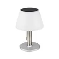 Produktbild: ito electronics Solar Tischlampe Indoor Outdoor 3 Stufen | 4-8 Stunden Leuchtdauer | Warmweißes LED-Licht silber