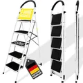 Produktbild: 𝐂𝐑𝐀𝐅𝐓𝐅𝐔𝐋𝐋 Trittleiter CF-130A | 𝟑 𝐉𝐀𝐇𝐑𝐄 𝐆𝐀𝐑𝐀𝐍𝐓𝐈𝐄 - 2-5 Stufen Leiter - Klapptritt - Treppenleiter - Klappleiter - Haushaltsleiter - Stehleiter - Mehrzweckleiter (5 Stufen)