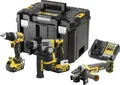 Produktbild: DEWALT DCK355P2T-QW Akku-Bohrschrauber, Akku-Bohrhammer, Akku-Winkelschleifer 18V 5Ah Li-Ion inkl. Akku, inkl. 2. Akku, inkl