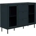 Produktbild: Mid.you Sideboard, Blau, Glas, Holzwerkstoff, 2 Fächer, 3 Schubladen, 120x90x40 cm, stehend, Wohnzimmer, Kommoden & Sideboards, Sideboards