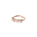 Produktbild: Purelei® Powder Ring (Gold, Silber), Damen Ring Silber 18K vergoldet, Wasserfester Ring mit asymmetrischen Schmucksteinen, größenverstellbar, Geschenk für Damen (M/L, Rosegold)