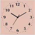 Produktbild: ARTland Wanduhr auf Alu Quarzuhr - schwarzer Zeiger Trendfarbe alt Rosa Größe: 30x30 cm