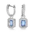 Produktbild: Millenia Drop-Ohrhänger Oktagon-Schliff von Swarovski - Blau, Rhodiniert
