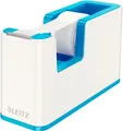 Produktbild: Klebefilmabroller Leitz WOW, ergonomisch, für Klebebandrollen mit B 19 mm x L 33 m, inkl. Klebeband, recycelbarer ABS-Kunststoff, weiß/blau 187188