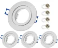 Produktbild: Sweet LED Deckenspot 4er Set Bad IP44 Spots GU10 Aluminium 230V, ohne Leuchtmittel, Einbauspots, Deckenspots, Einbaustrahler, Deckenlampe