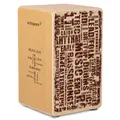 Produktbild: Schlagwerk CP86 Cajon Rudiments Styles Medium - Cajon Instrument mit zwei Snare Teppichen 45 x 30 x 30 cm - Naturholz Birke mit stylischem Designaufdruck auf der Front - Made in Germany