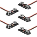 Produktbild: 5x Batteriehalter für 9V Block Akkuhalter Batterieclip lose Kabelenden 11446