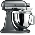 Produktbild: KitchenAid Küchenmaschine Artisan 4,8l Silber 8tlg. Alu, Eisen, Stahl & Metall