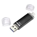 Produktbild: hama USB-Stick Laeta Twin schwarz 128 GB, 1 St.