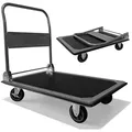 Produktbild: Quick Star Transportwagen Plattformwagen Klappbar in 2 Größen, Stecksystem schwarz 90 x 60 cm