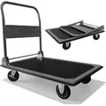 Produktbild: Lagertrolley Rollwagen 90x60cm H86cm faltbar für Garage Werkstatt Haushalt Keller Plattformwagen