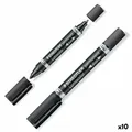 Produktbild: Dauermarker Staedtler Lumocolor 348-9 Schwarz [10 Stück]