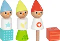 Produktbild: goki 58378 - Schraubklötze Zwerge aus Holz, Schraubspiel mit niedlichen Motiven und vielen Kombinationsmöglichkeiten, fördert Motorik und Hand-Augen-Koordination der Kinder, 12er Set, ab 2 Jahre