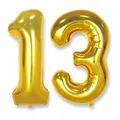 Produktbild: Goldene Zahlenballon 40 Zoll XXL 101 cm Folien Helium Deko