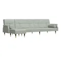 Produktbild: vidaXL Sofa Schlafsofa in L-Form Hellgrau 271x140x70 cm Samt