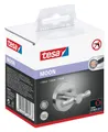 Produktbild: tesa Handtuchhaken MOON Bademantelhaken Edelstahl, Badezimmer, Gäste-WC, Wandmontage, (Packung, 1-St., inkl. Klebelösung), Handtuchhalterung selbstklebend & ohne Bohren - silber matt