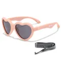 Produktbild: Maesy Baby Sonnenbrille für 0-2 Jahre - UV400 Polarisierter Schutz - Flexibler und Biegsamer Rahmen - Verstellbares Gummiband - Sichere und Bequeme Babysonnenbrillen - Herz - Maes