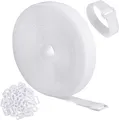 Produktbild: WSZJINB 10m x 2cm Klettband mit 50 Schnalle, Freie Schnittlänge Klett, weiß