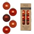 Produktbild: 20 Weihnachtskugeln Glas 6cm matt & glänzend Christbaumkugeln Weihnachtsbaumkugeln Weihnachten Christbaumschmuck Weihnachtsbaumschmuck Kupfer Braun
