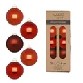 Produktbild: Weihnachtskugeln Glas 6cm 20 Stück - matt & glänzend - Christbaumkugeln Weihnachtsbaumkugeln für Weihnachten - Christbaumschmuck & Weihnachtsbaumschmuck Kupfer Braun Mix - Warm Terracotta