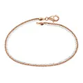 Produktbild: MATERIA Rosegold Armband Damen Criss Cross - Frauen Armkettchen Silber 925 vergoldet bicolor 18,5cm in Etui SA-103