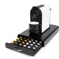 Produktbild: SYSYLY Kapselhalter, Kapsel Schublade zur Aufbewahrung für Nespresso Kapseln, Organiser für 60 Stück, Metall, Schwarz.