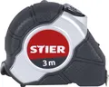 Produktbild: STIER Taschenbandmaß, Länge 3 m, Bandbreite 16 mm, Gürtelclip, Self-Lock-Buttons, Automatikband-Mechanik, 2K-Gehäuse, Maßband, Bandmaß, Messband, measuring tape, tape measure