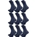 Produktbild: GAWILO Diabetikersocken für Damen - Ohne Gummibund - Ohne drückende Naht - Extra weit (9 Paar) Venensocke mit hohem Anteil Baumwolle sorgt für angenehmes Fußklima blau 39-42