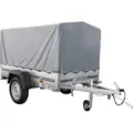 Produktbild: Tieflader Pkw Anhänger Garden Trailer 200 KIPP 200x106 cm 750 kg [mit Hochspriegel, Hochplane und Stützrad]