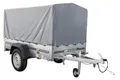 Produktbild: UNITRAILER PKW Anhänger Garden Trailer 200 Kipp, 200x106 cm, Auto Anhänger mit kippbare Deichsel, Hochplane und Stützrad, Anhänger Aufbau aus verzinktem Stahl – Auto Anhänger 750 kg