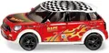 Produktbild: siku 6504, Bastelset Style my siku, MINI Countryman Race, Metall/Kunststoff, Rot, Spielzeugauto inkl. Stickerbogen zur individuellen Gestaltung