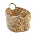 Produktbild: Korb Aufbewahrungskorb Wäschekorb Sortierhilfe - Wasserhyazinthe - 56x40x41 cm