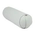 Produktbild: Bodhi Yoga Bolster Rolle Ø 22 cm | Yogarolle mit Bio-Dinkelfüllung | Yogakissen für Restorative & Yin Yoga | Waschbarer Bezug aus Baumwolle | Pilates Kissen mit Trageschlaufe (eisblau)
