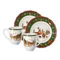 Produktbild: Hutschenreuther Weihnachts-Set 4-tlg. Happy Wintertime Green, Porzellan