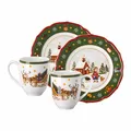 Produktbild: Hutschenreuther Happy Wintertime Geschirr-Set 4-teilig Grün für Weihnachten