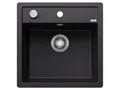 Produktbild: BLANCO DALAGO 5-F | Granitspüle aus SILGRANIT schwarz | Einbauart: Flächenbündig | für 50 cm breite Unterschränke | Großes Beckenvolumen | Reinigungsfreundliche Öberfläche | [50,5x50x20,2 cm]