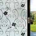 Produktbild: Fensterfolie Blickdicht Sichtschutzfolie Fenster Blumenmuster 44.3x200cm Milc...