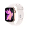 Produktbild: Apple Watch Series 11 GPS 46mm Rose Gold Aluminium Gehäuse mit Sport Band (light blush) - M/L