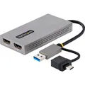 Produktbild: StarTech com 107B-USB-HDMI, USB Typ-A, USB Typ-C, HDMI-Ausgang, 3840 x 2160 Pixel (USB Typ-C, USB-A, 10 cm) (107B-USB-HDMI)